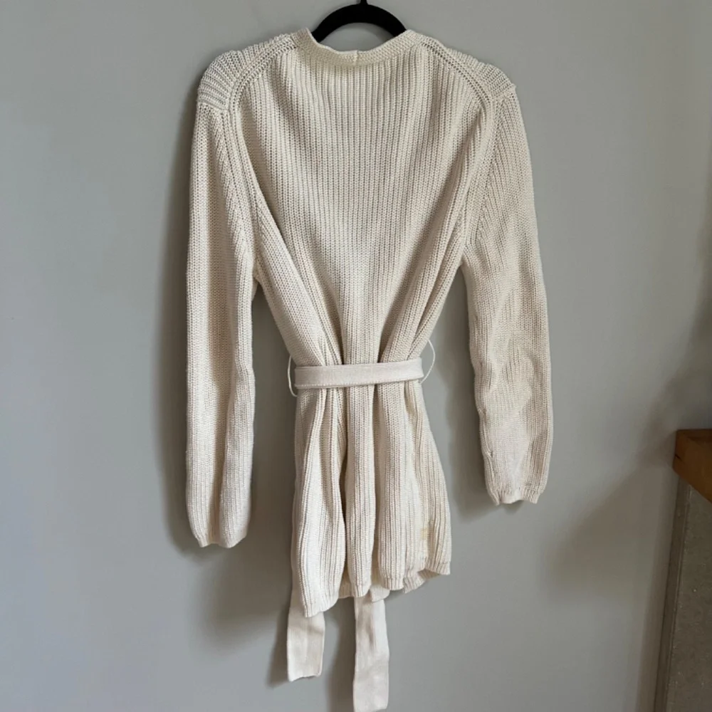 Jenni Kayne Belted Wrap Cotton Cardigan In Ivory - Picture 6 of 8